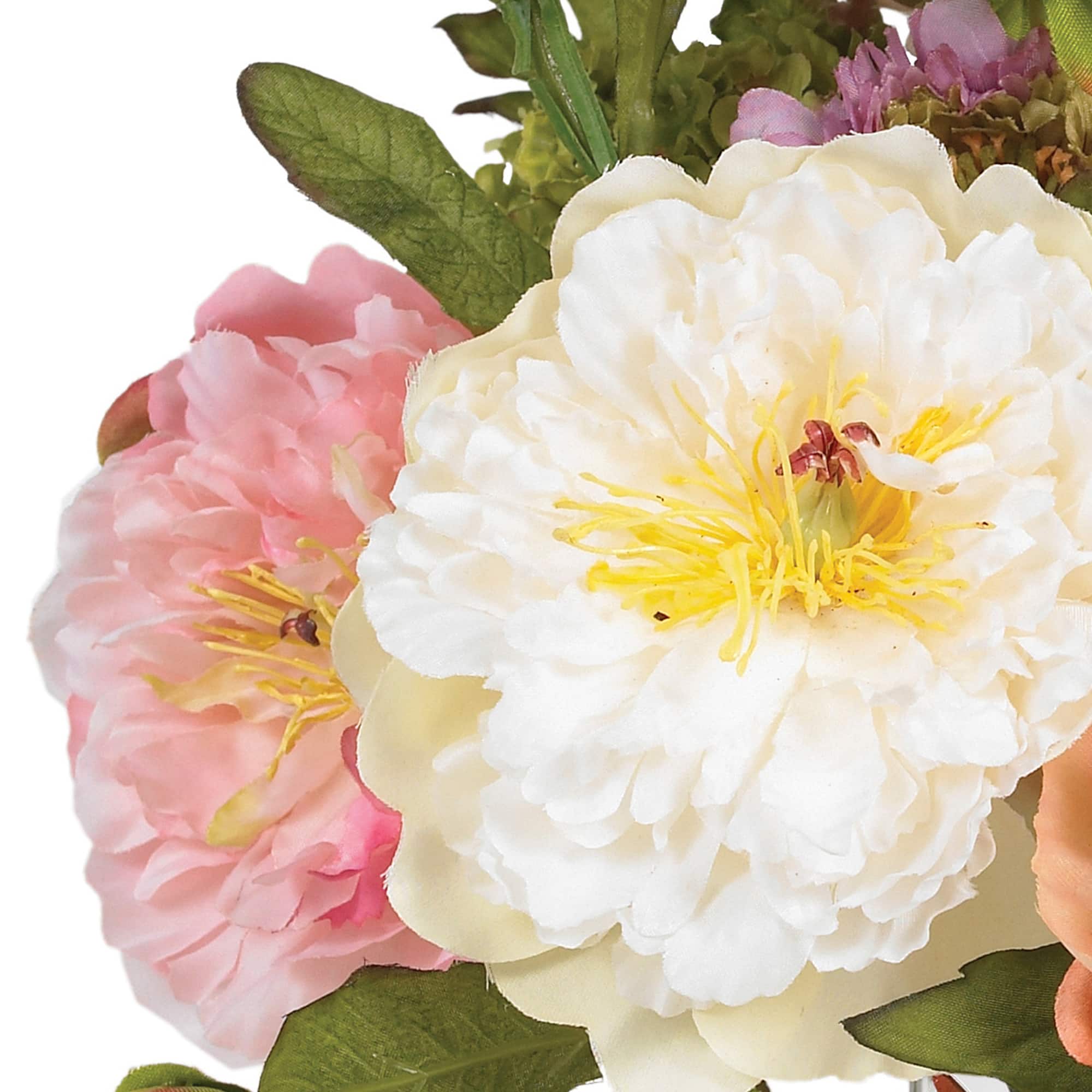 10" Peony Arrangement in Vase